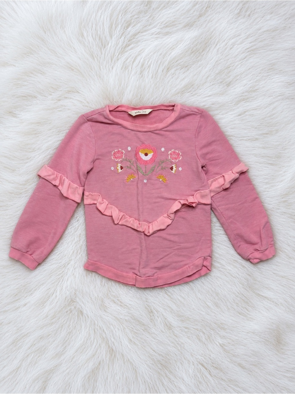 Matilda Jane Long Sleeve Ruffle Top in Pink